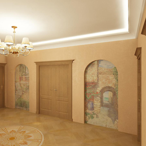 Дизайн интерьера холла с фресками